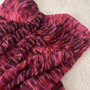 Strapless Dress Pink & Red Tones